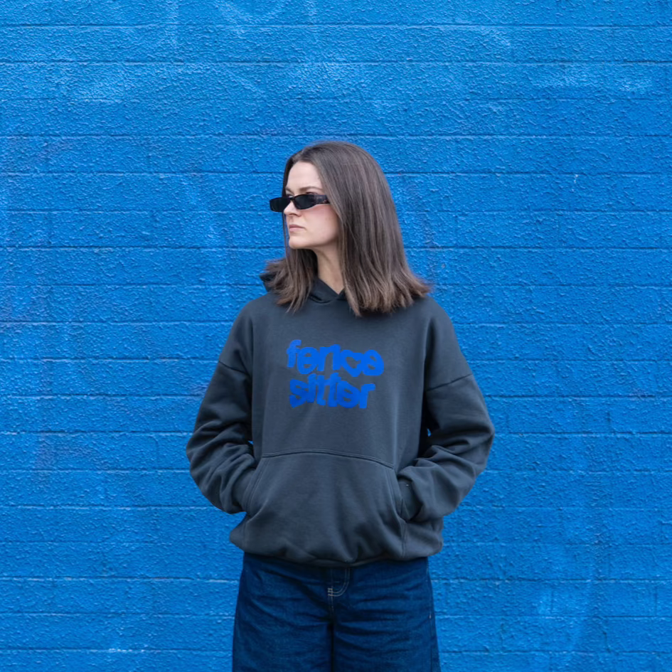 Fencesitter Hoodie - Vintage Black + Electric Blue