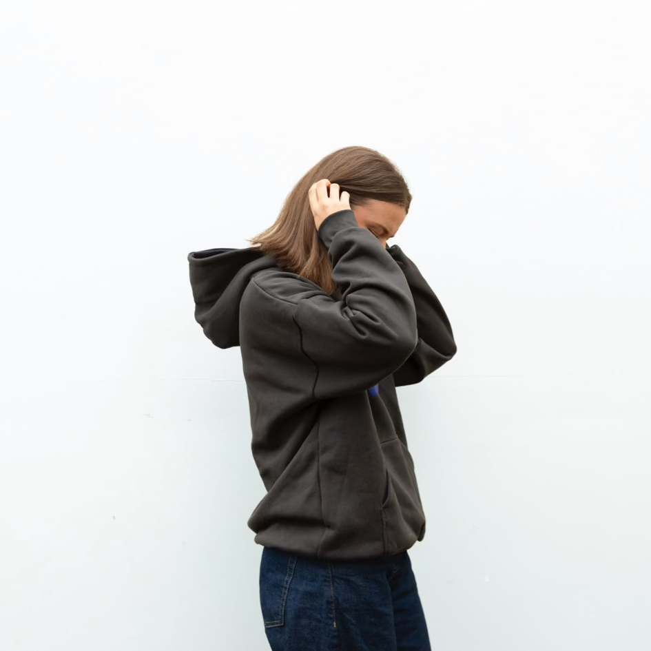 Fencesitter Hoodie - Vintage Black + Electric Blue
