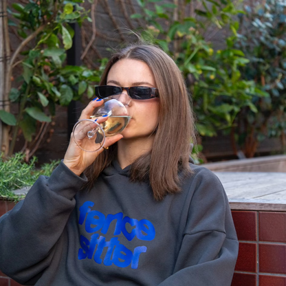 Fencesitter Hoodie - Vintage Black + Electric Blue