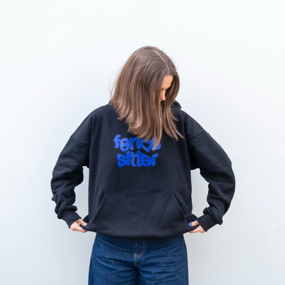COMING SOON: Fencesitter Hoodie - Black + Electric Blue [Available 5/9]