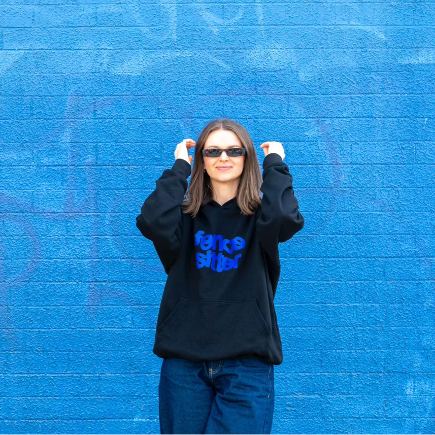 COMING SOON: Fencesitter Hoodie - Black + Electric Blue [Available 5/9]