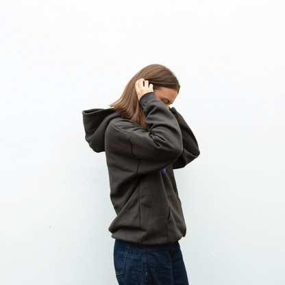 Fencesitter Hoodie - Vintage Black + Electric Blue