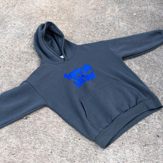 Fencesitter Hoodie - Vintage Black + Electric Blue