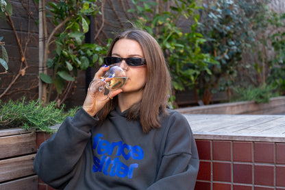 Fencesitter Hoodie - Pure Black + Electric Blue [Limited Sizing]